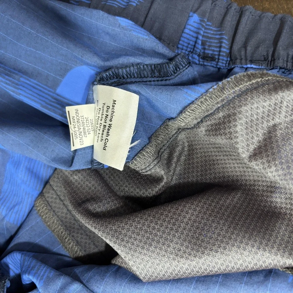 REI Co-op Ripstop Amphibian Shorts Mens XL Blue Belted Beach Outdoors Quick Dry